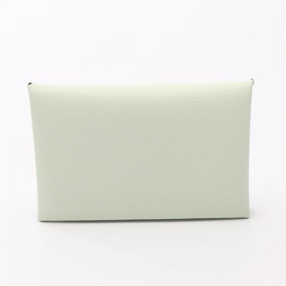 Hermes Hermès Calvi Duo wallet/coin case, leather, Epsom women's, green - Picture 1 of 7
